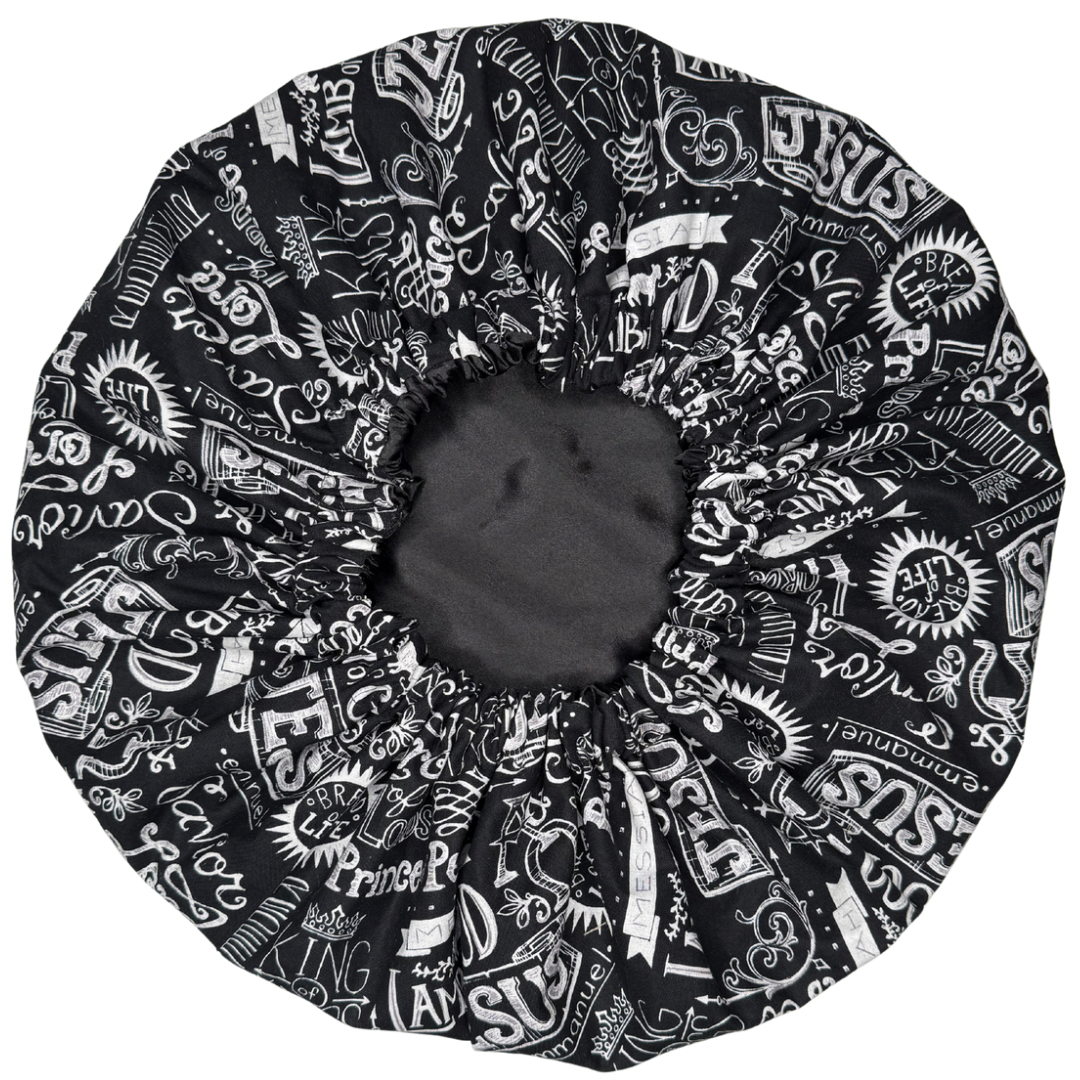 Black & White Religious Bonnet