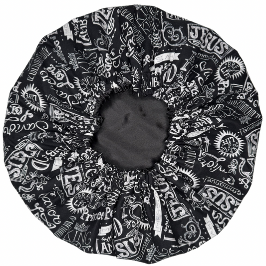 Black & White Religious Bonnet
