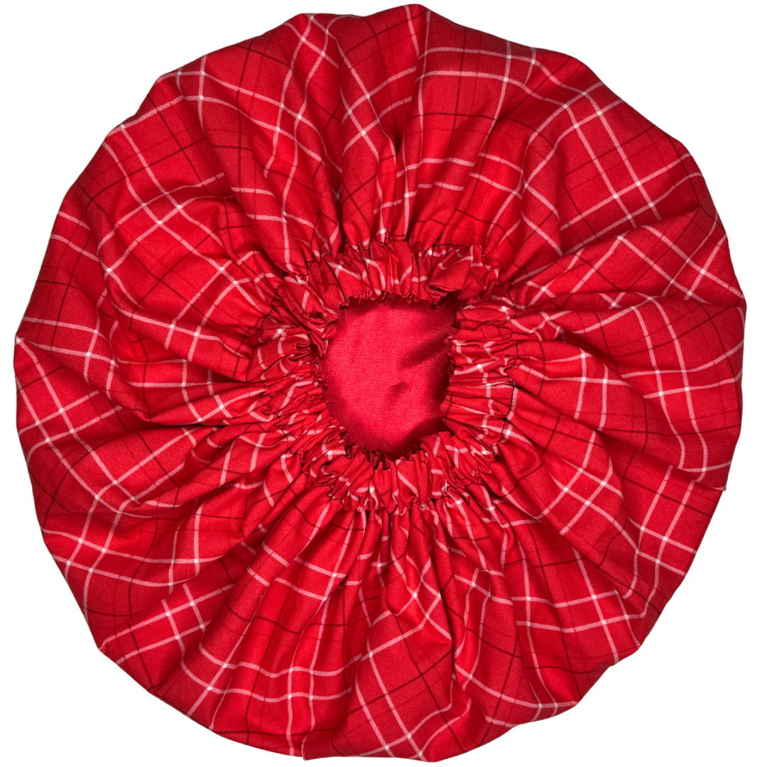 Red Plaid Bonnet