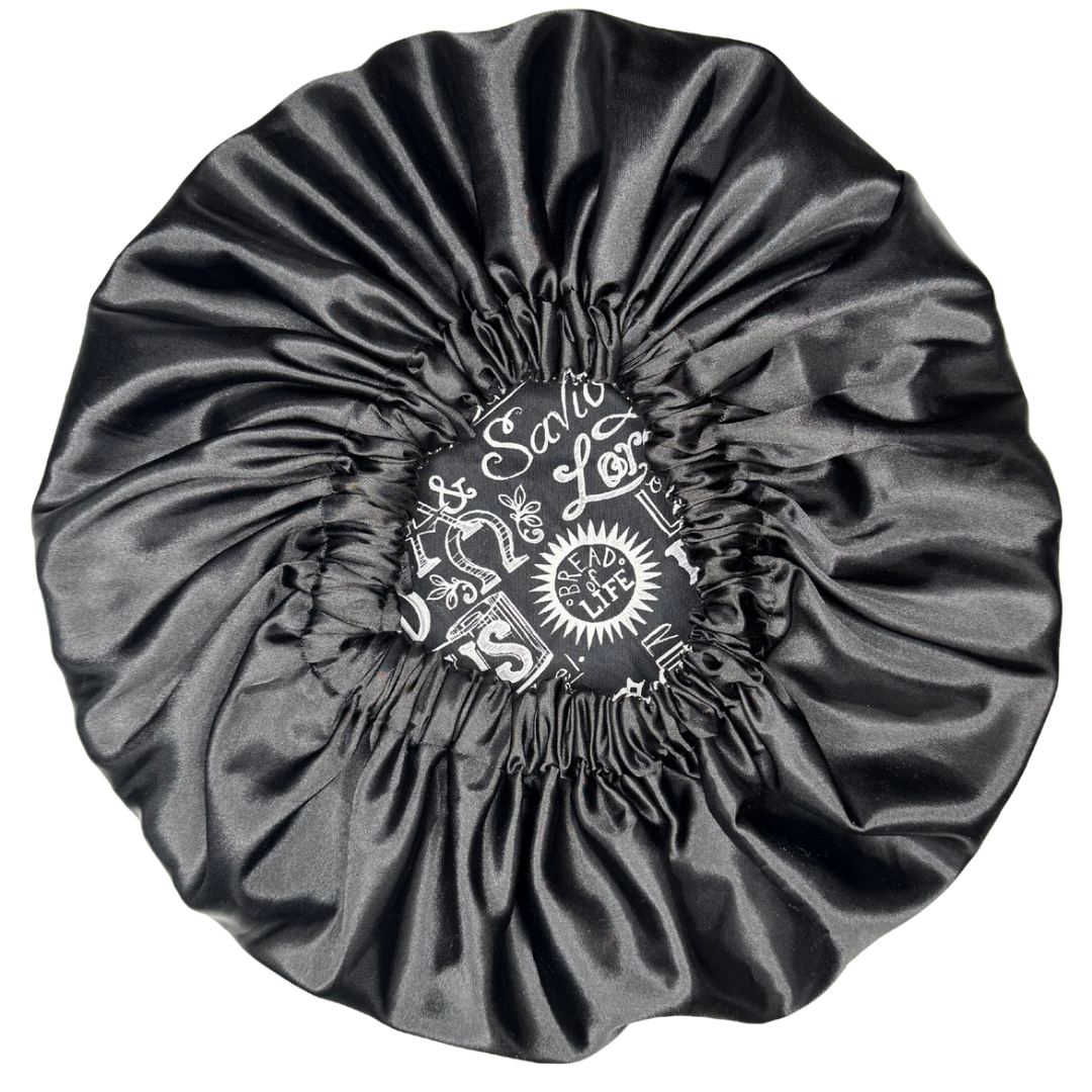 Black & White Religious Bonnet