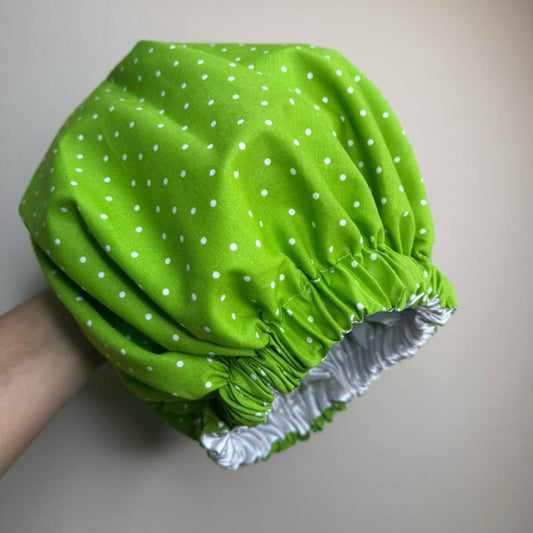 Lime Dots Bonnet