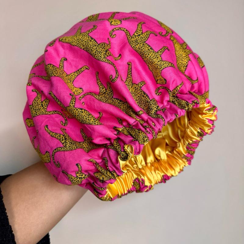 Pink Cheetah Bonnet