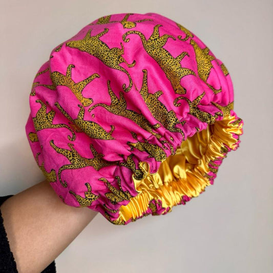 Pink Cheetah Bonnet