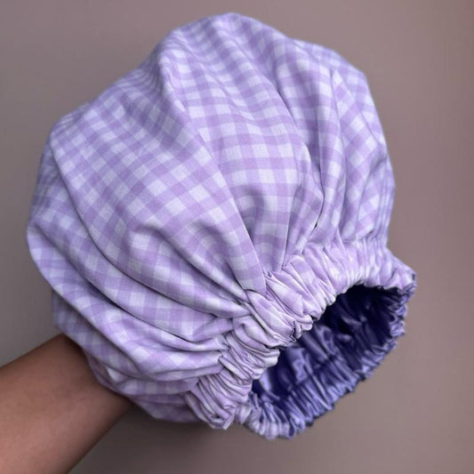 Purple Gingham Bonnet