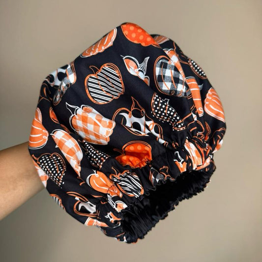Patterned Pumpkins Bonnet