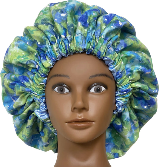 Watercolor w/ Silver Splatter Bonnet