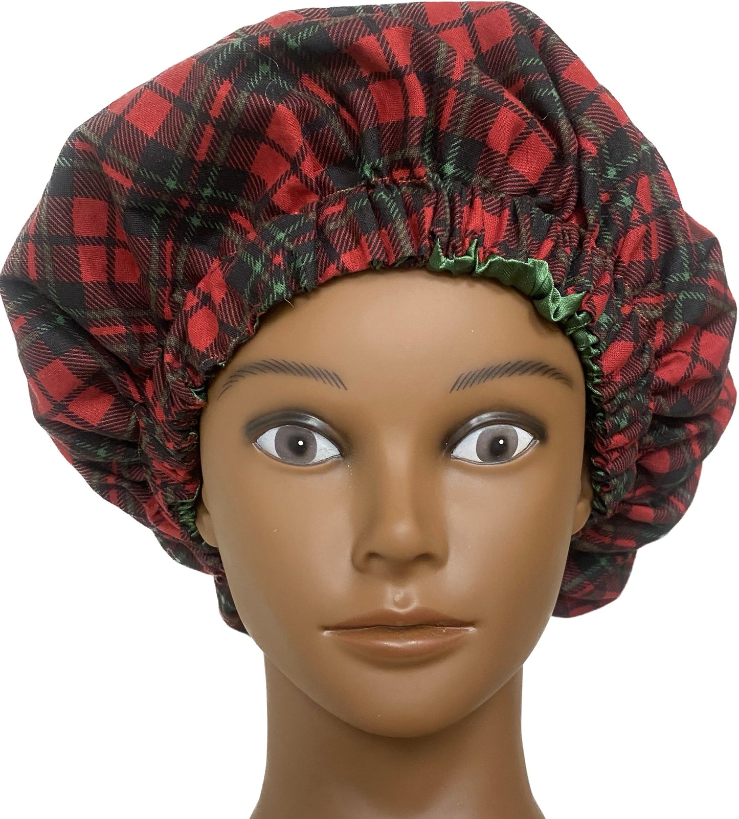 Red & Green Plaid Bonnet