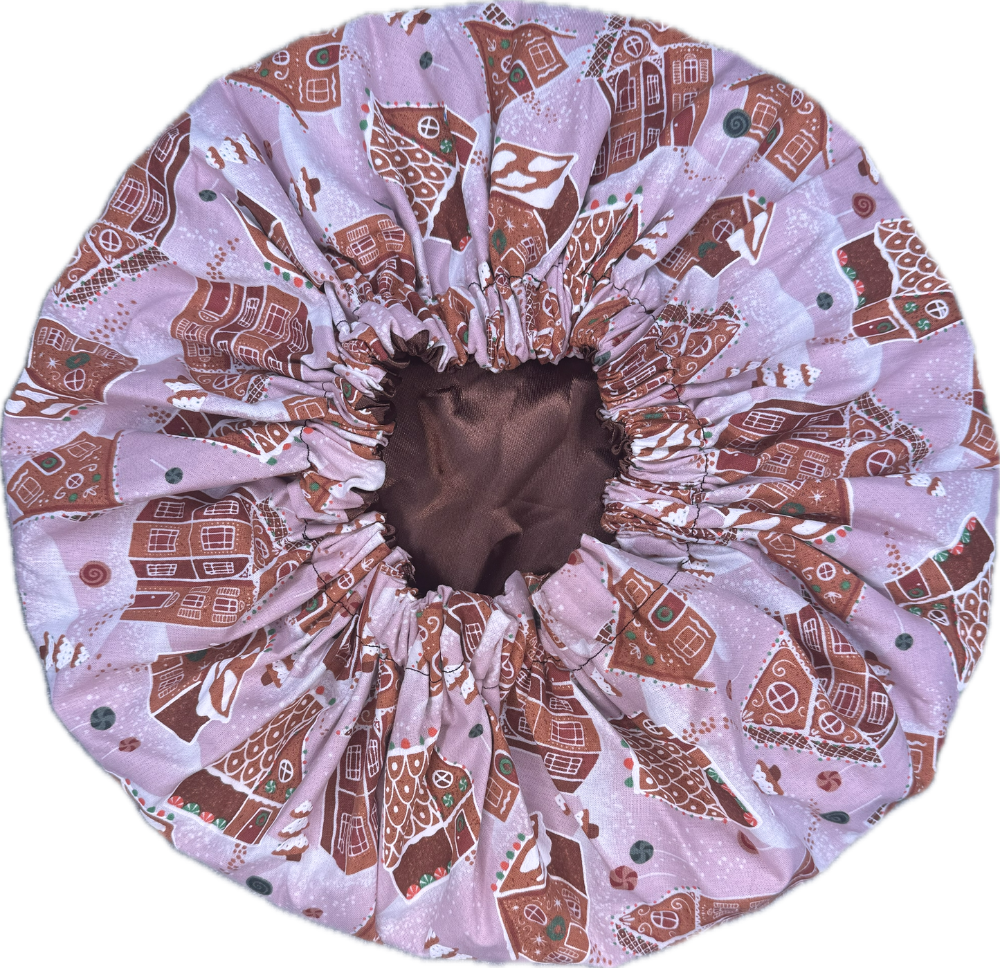 Snowy Gingerbread Village Bonnet