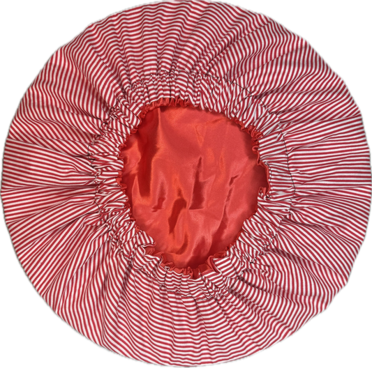 Red Stripes Bonnet