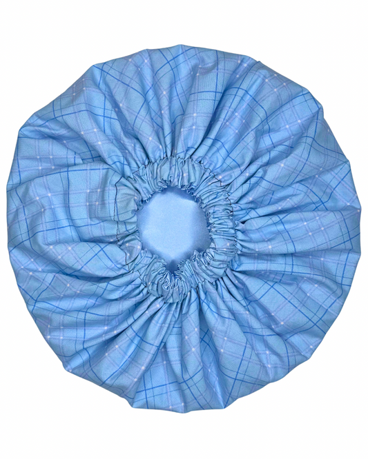 Light Blue Plaid Bonnet