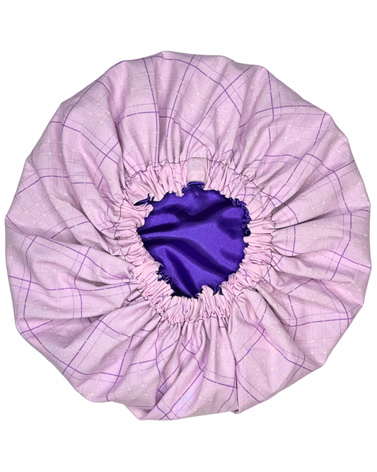 Light Purple Plaid Bonnet