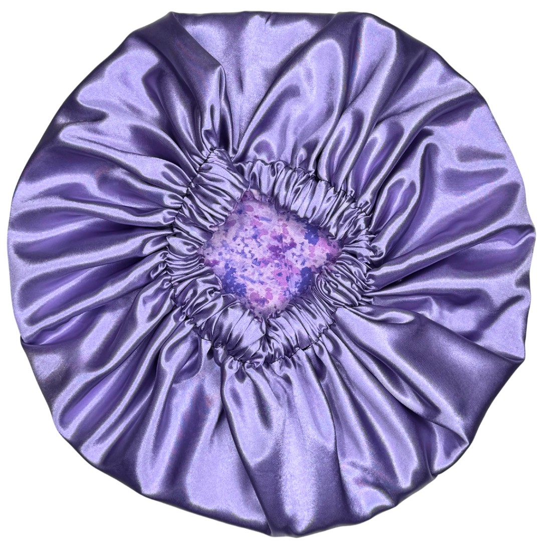 Purple Flower Bush Bonnet
