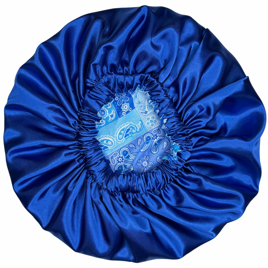 Blue Bandana Bonnet