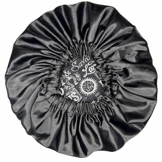 Black & White Religious Bonnet